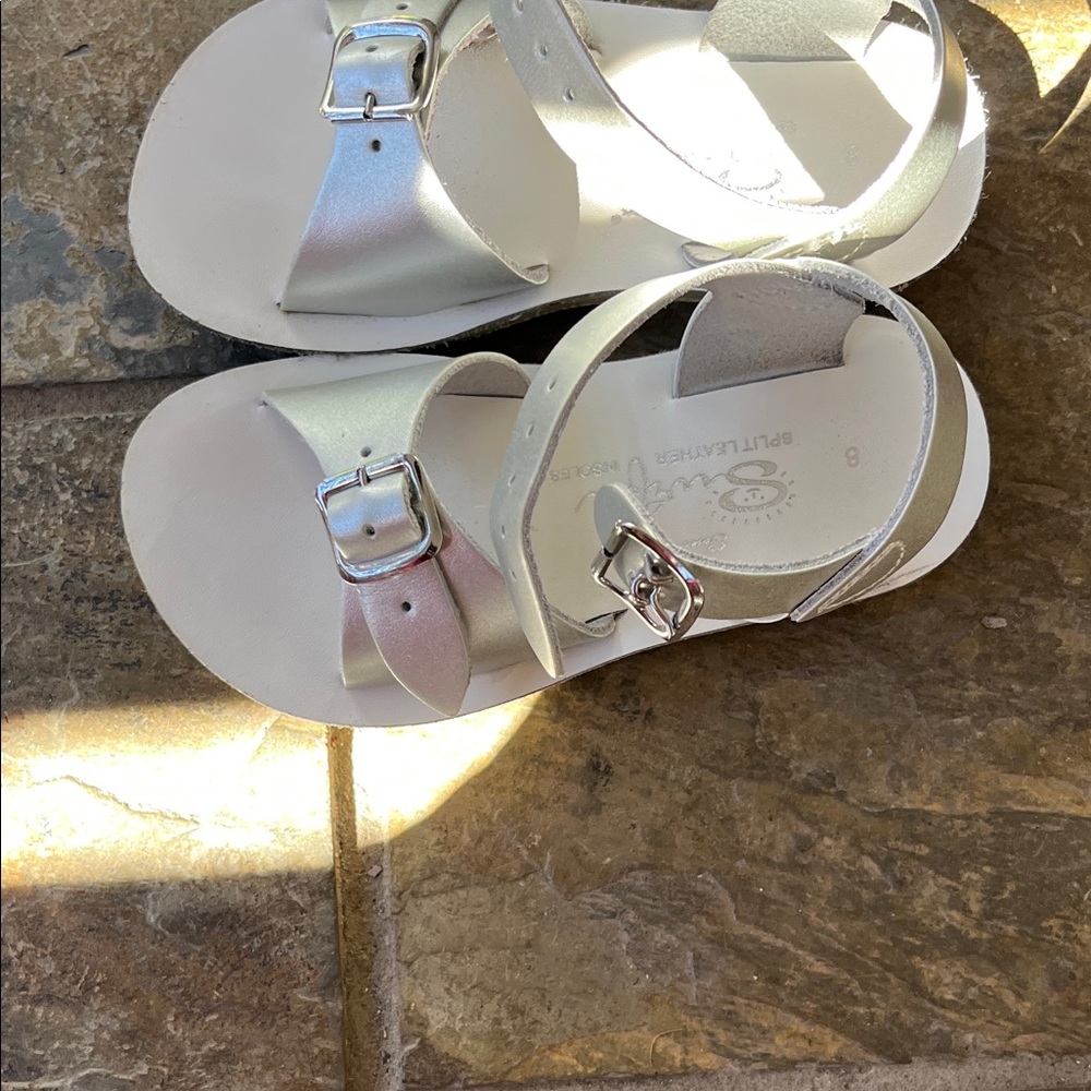 Salt Water Sandals by Hoy Kids Metallic Sandals - Picture 3 of 8